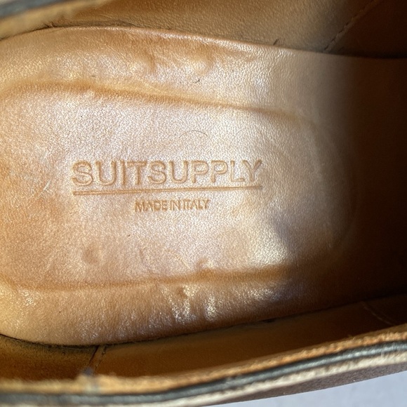 SUIT SUPPLY Men’s Double Monk Strap Brown Pebbled Leather 9.5. Made in Italy - Picture 8 of 9